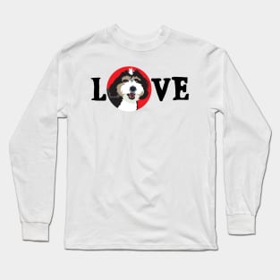 Love Bernedoodle Dog Long Sleeve T-Shirt